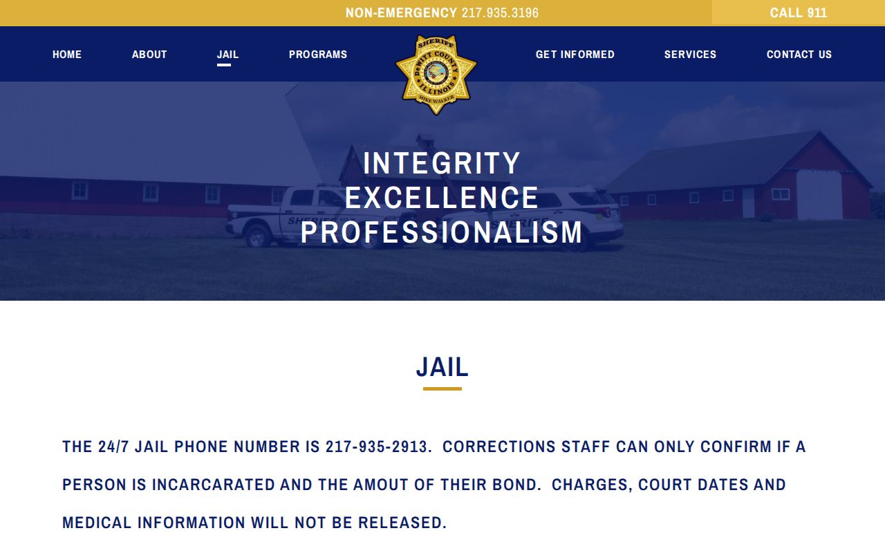 DeWitt County Jail release and current custody information