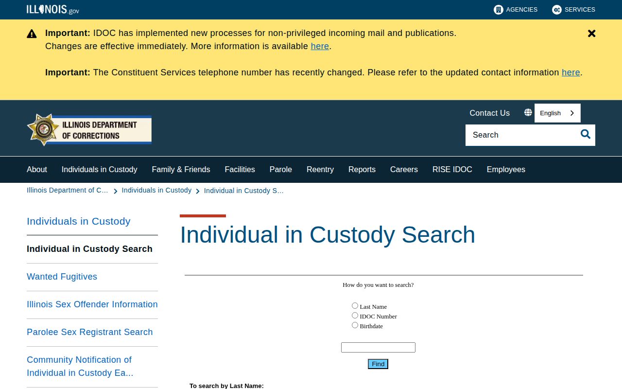 IDOC offender search for released DeWitt County inmates